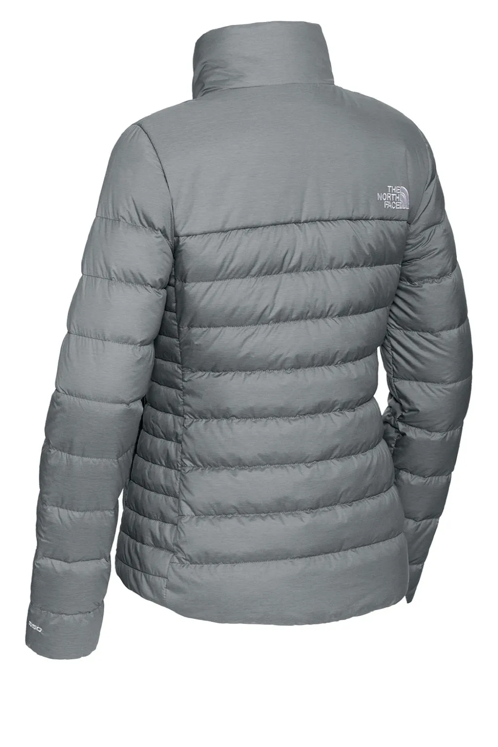 The North Face Womens Down Hybrid Water Resistant Full Zip Jacket - Heather Medium Grey Clothing The-North-Face