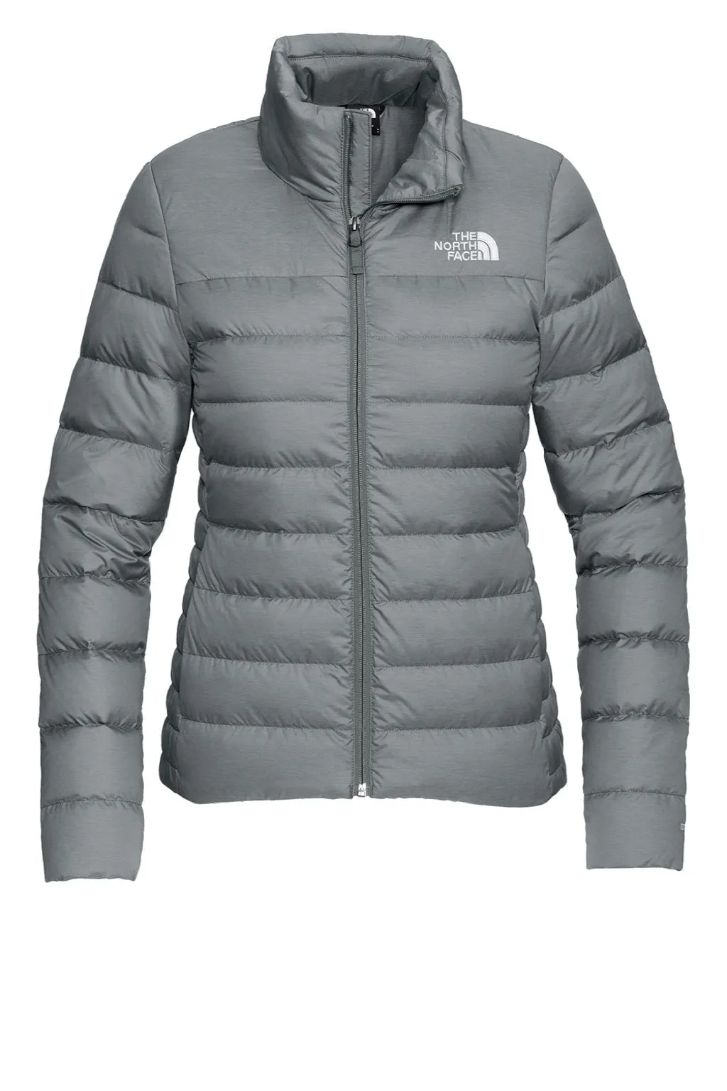 The North Face Womens Down Hybrid Water Resistant Full Zip Jacket - Heather Medium Grey Clothing The-North-Face