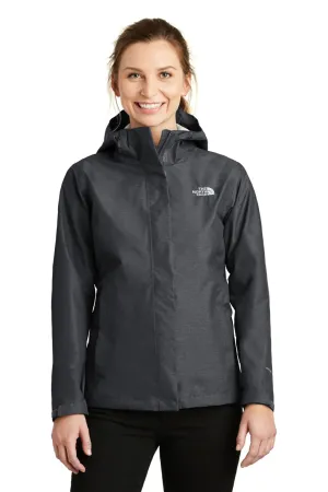 The North Face Womens DryVent Windproof & Waterproof Full Zip Hooded Jacket - Heather Dark Grey Clothing The-North-Face