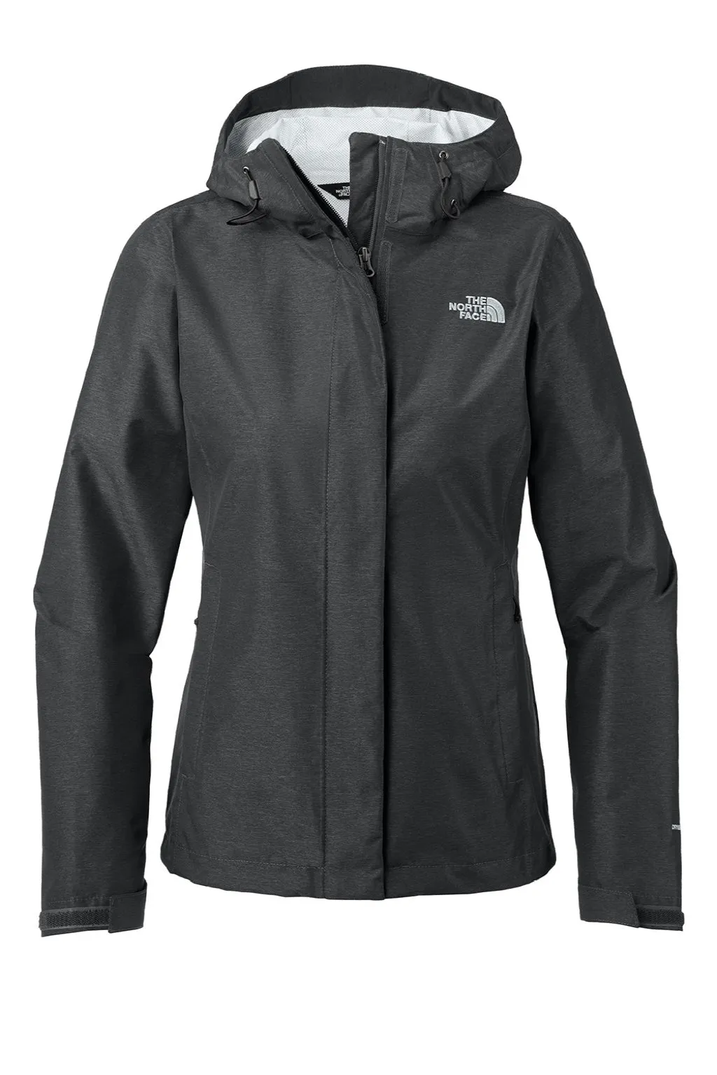 The North Face Womens DryVent Windproof & Waterproof Full Zip Hooded Jacket - Heather Dark Grey Clothing The-North-Face