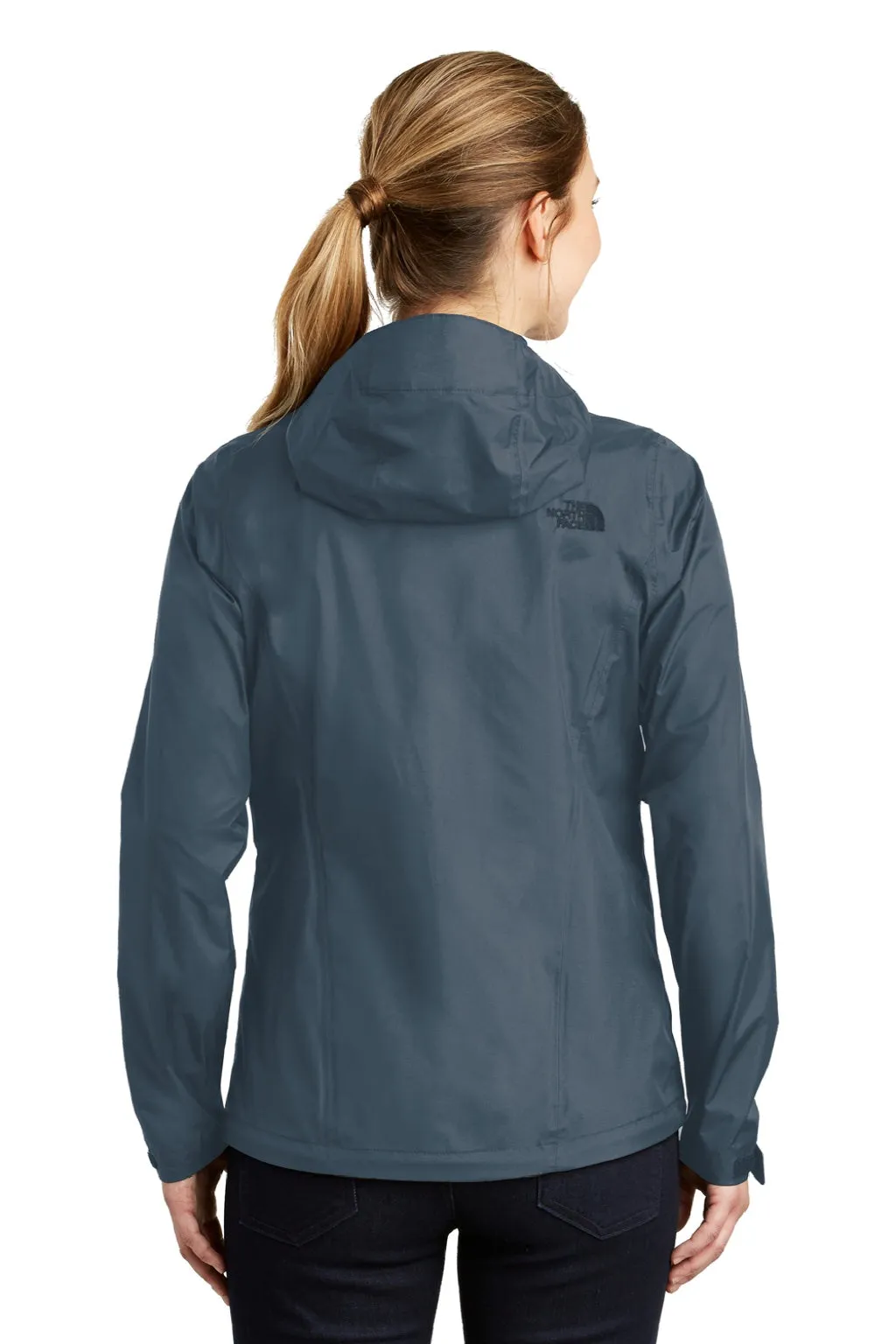 The North Face Womens DryVent Windproof & Waterproof Full Zip Hooded Jacket - Shady Blue Clothing The-North-Face