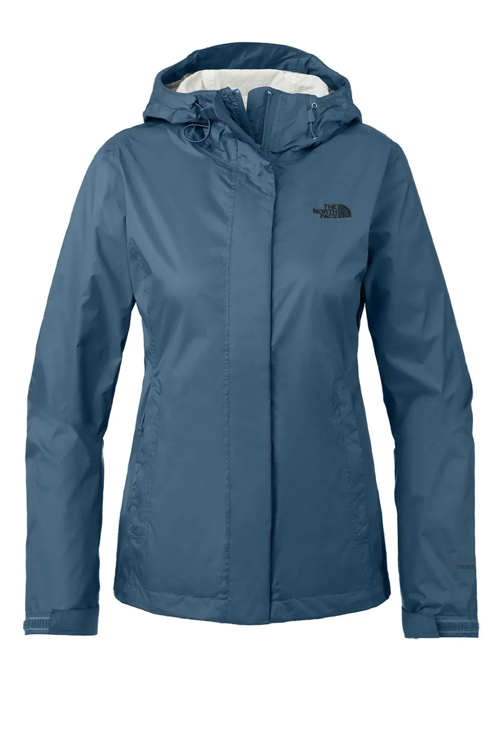 The North Face Womens DryVent Windproof & Waterproof Full Zip Hooded Jacket - Shady Blue Clothing The-North-Face