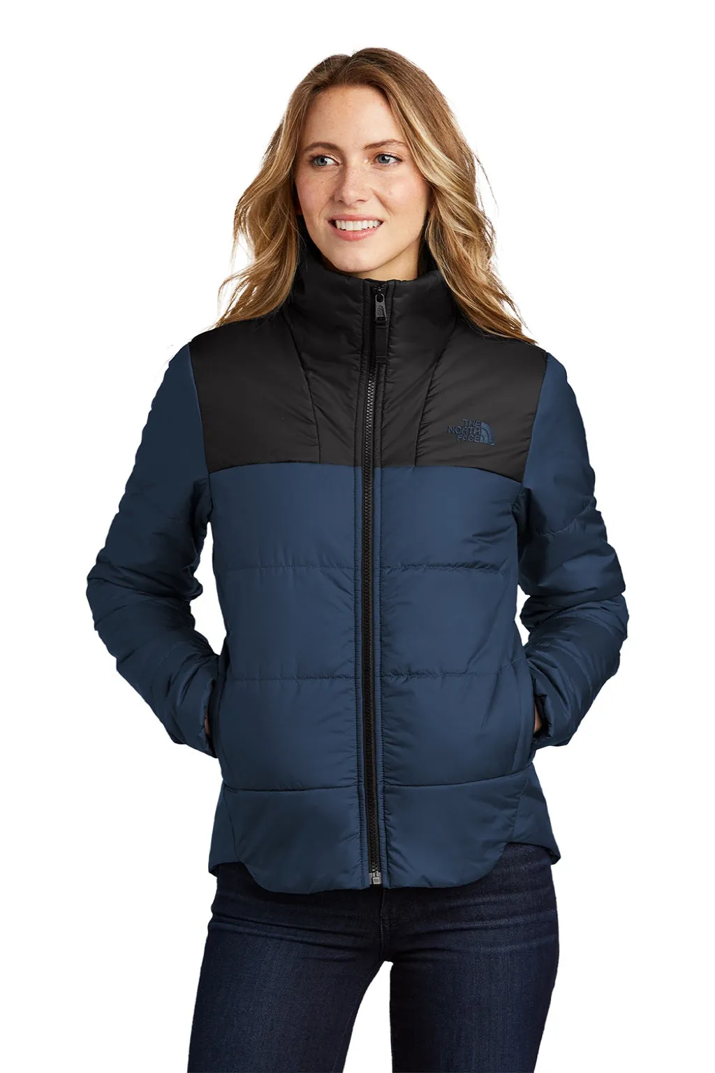The North Face Womens Everyday Water Resistant Insulated Full Zip Jacket - Shady Blue Clothing The-North-Face