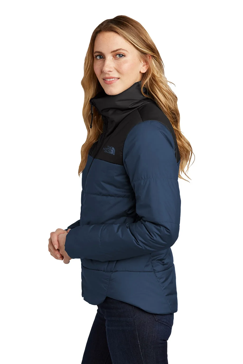 The North Face Womens Everyday Water Resistant Insulated Full Zip Jacket - Shady Blue Clothing The-North-Face