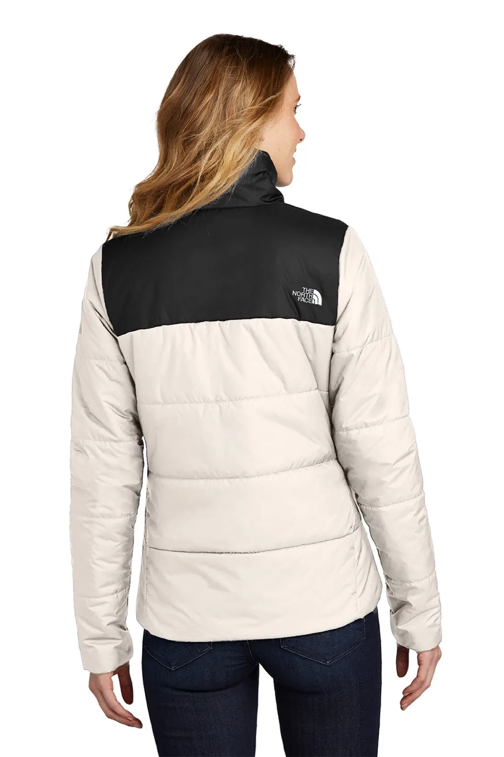 The North Face Womens Everyday Water Resistant Insulated Full Zip Jacket - Vintage White Clothing The-North-Face