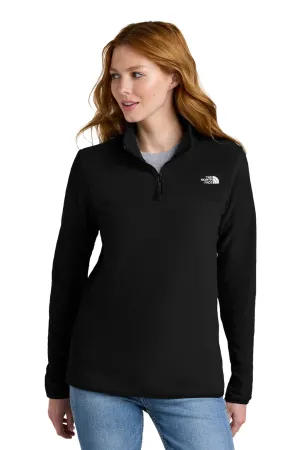 The North Face Womens Glacier Fleece 1/4 Zip Jacket - Black Clothing The-North-Face