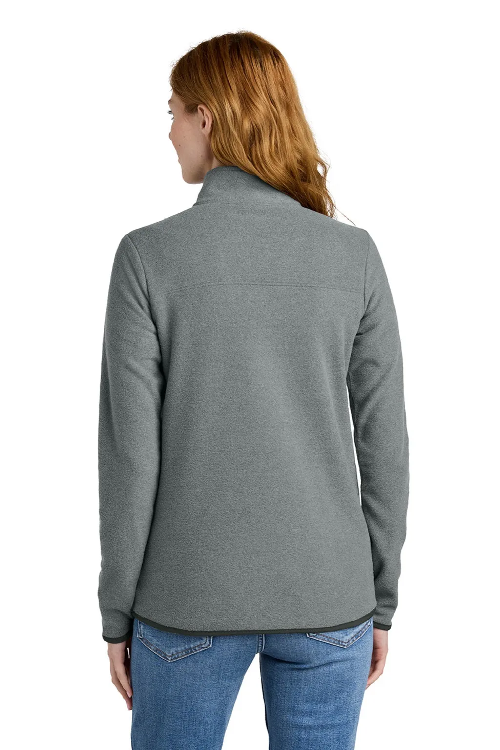 The North Face Womens Glacier Fleece 1/4 Zip Jacket - Heather Medium Grey Clothing The-North-Face