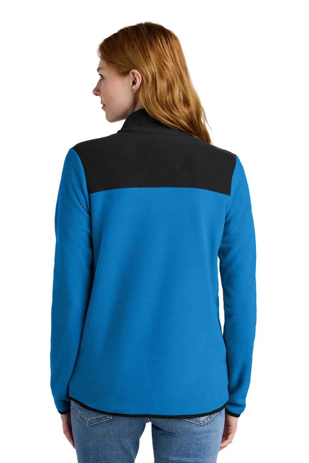 The North Face Womens Glacier Fleece 1/4 Zip Jacket - Hero Blue/Black Clothing The-North-Face