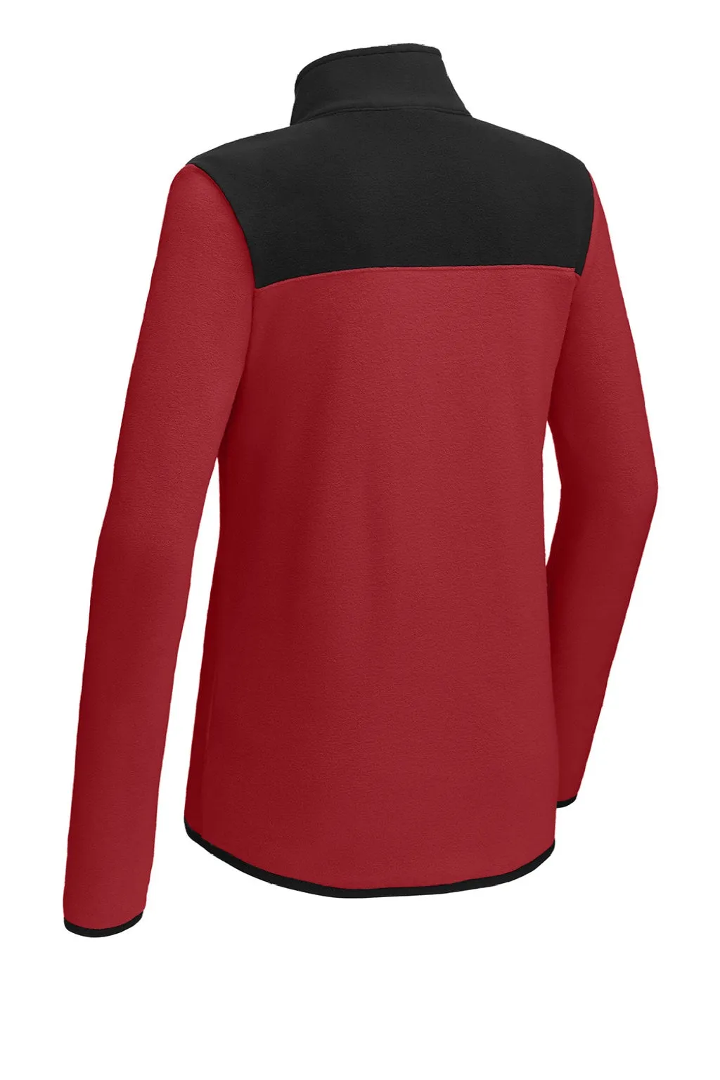 The North Face Womens Glacier Fleece 1/4 Zip Jacket - Rage Red/Black Clothing The-North-Face