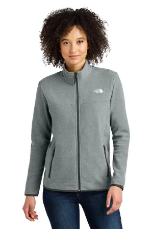 The North Face Womens Glacier Fleece Full Zip Jacket - Heather Medium Grey Clothing The-North-Face