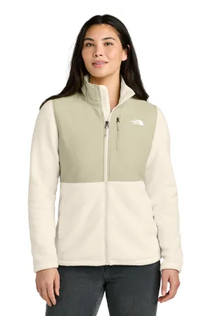 The North Face Womens Highest Peak Fleece Full Zip Jacket - Gardenia/Gravel Grey Clothing The-North-Face
