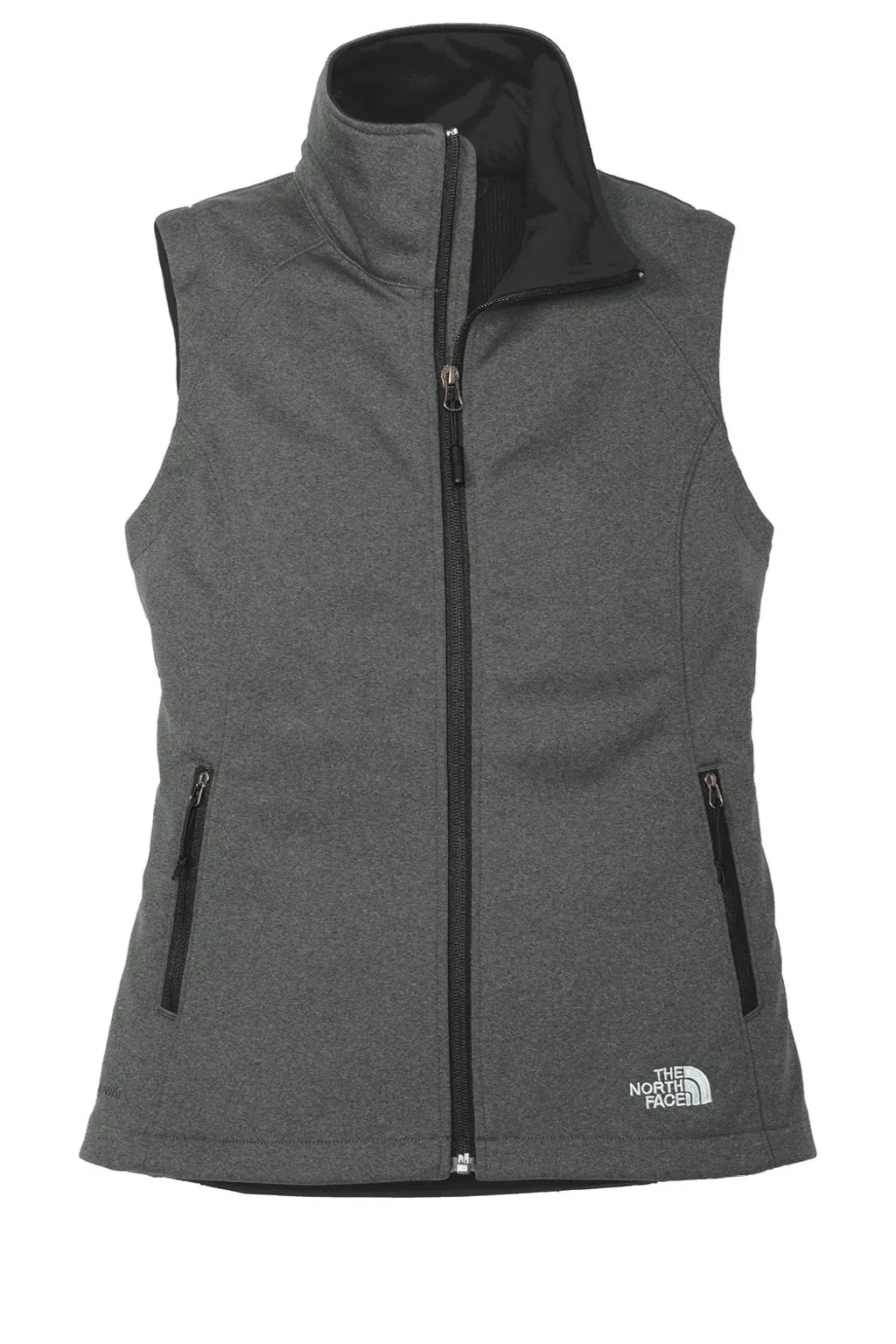 The North Face Womens Ridgeline Wind & Water Resistant Full Zip Vest - Heather Dark Grey Clothing The-North-Face