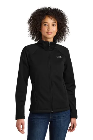 The North Face Womens Ridgewall Wind & Water Resistant Soft Shell Full Zip Jacket - Black Clothing The-North-Face