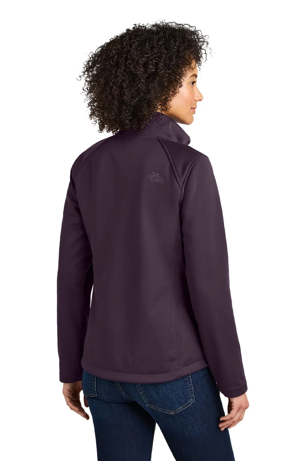 The North Face Womens Ridgewall Wind & Water Resistant Soft Shell Full Zip Jacket - Blackberry Wine Purple Clothing The-North-Face