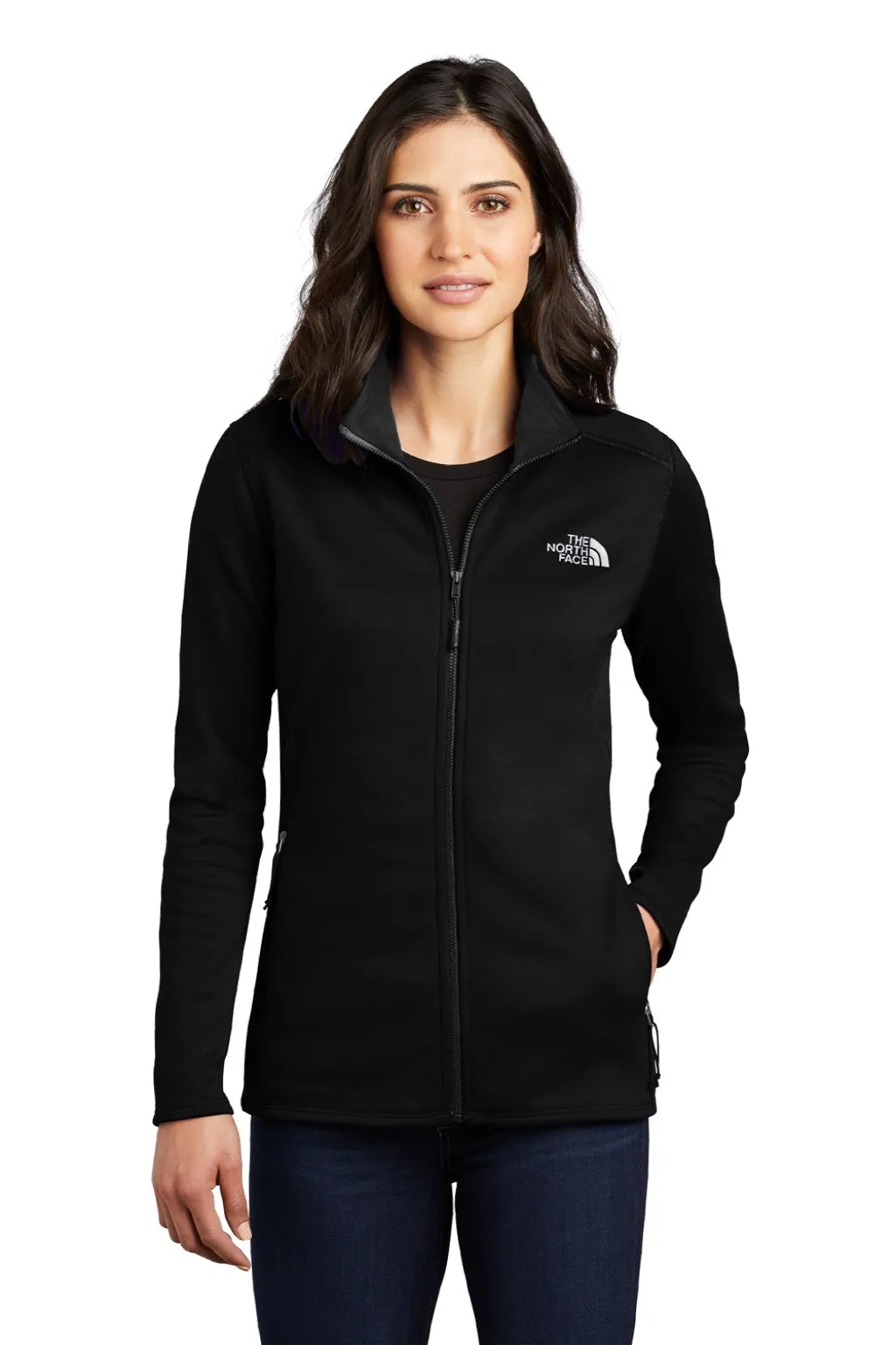 The North Face Womens Skyline Full Zip Fleece Jacket - Black Clothing The-North-Face