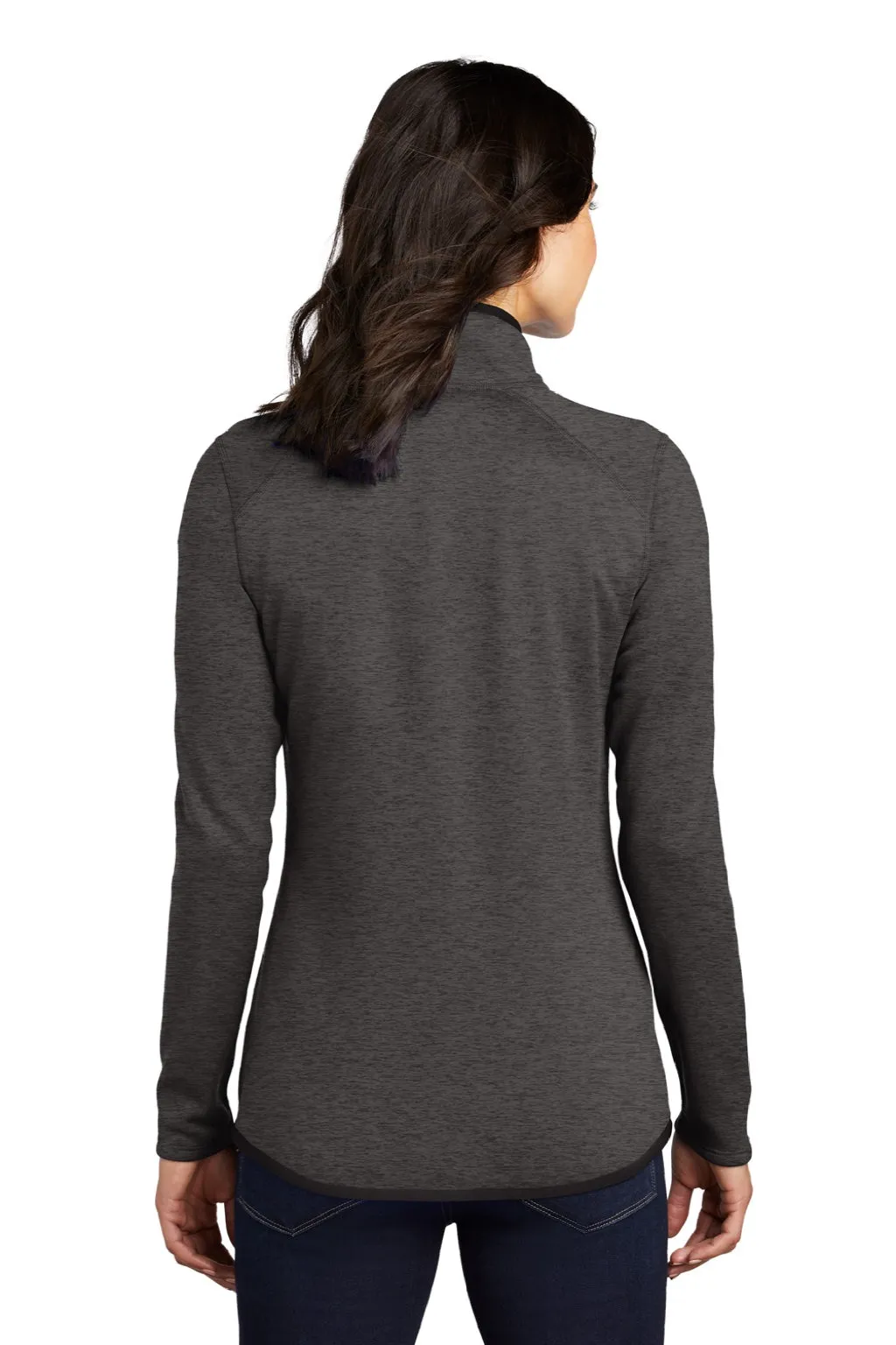 The North Face Womens Skyline Full Zip Fleece Jacket - Heather Dark Grey Clothing The-North-Face