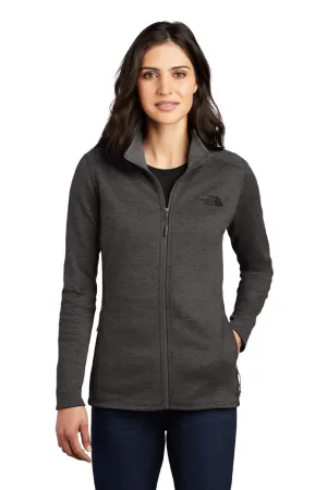 The North Face Womens Skyline Full Zip Fleece Jacket - Heather Dark Grey Clothing The-North-Face