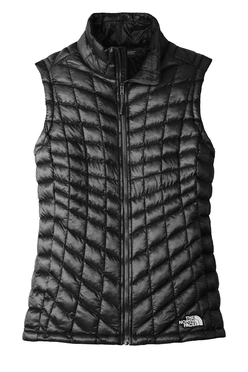 The North Face Womens ThermoBall Trekker Water Resistant Full Zip Vest - Black Clothing The-North-Face