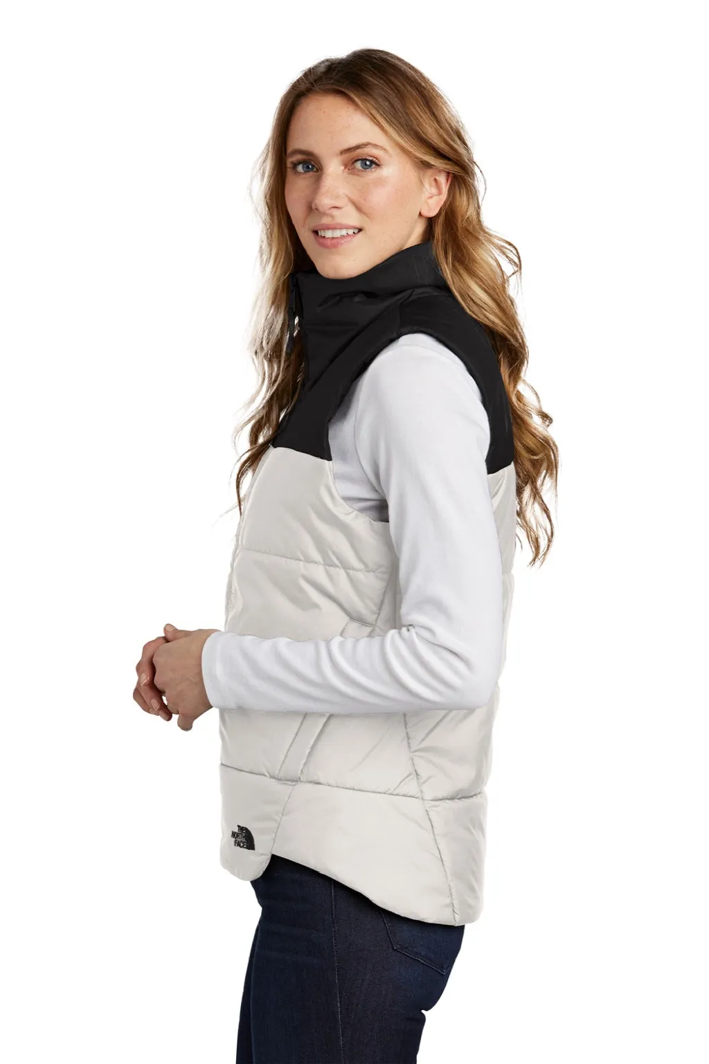 The North Face Womens Water Resistant Everyday Insulated Full Zip Vest - Vintage White Clothing The-North-Face