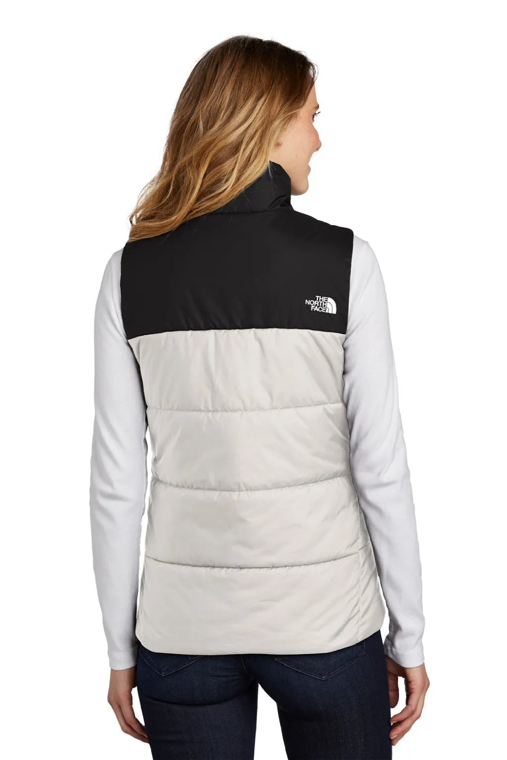 The North Face Womens Water Resistant Everyday Insulated Full Zip Vest - Vintage White Clothing The-North-Face