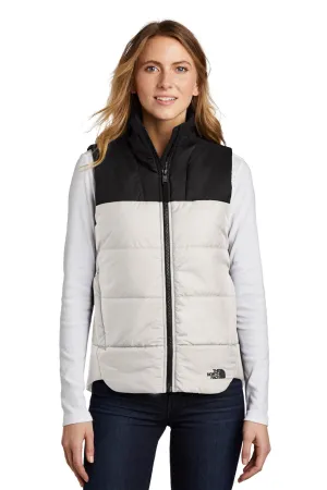 The North Face Womens Water Resistant Everyday Insulated Full Zip Vest - Vintage White Clothing The-North-Face