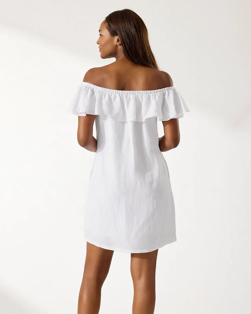 Tommy Bahama St. Lucia Off The Shoulder Dress Cover Up - White Tommy Bahama Clothing