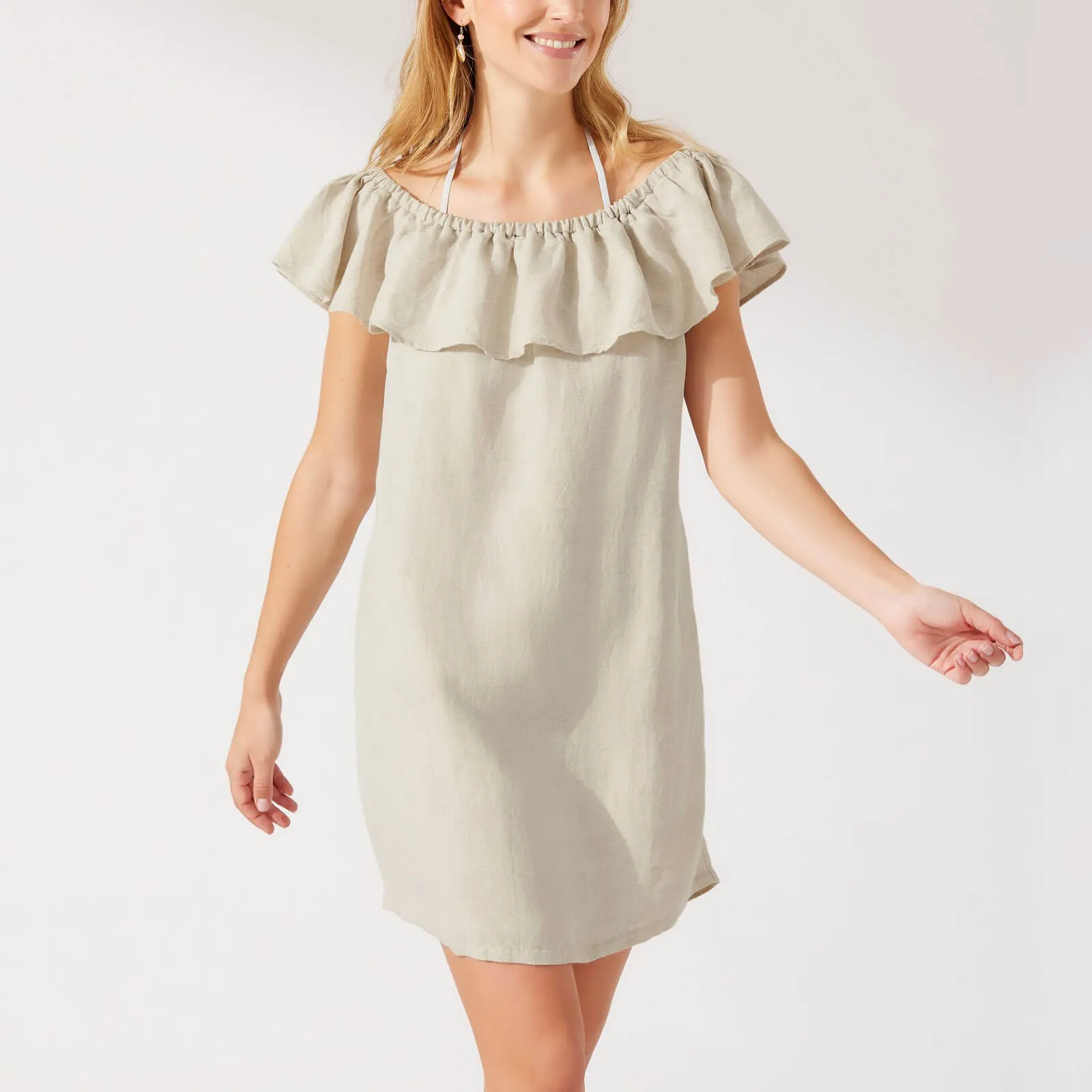 Tommy Bahama St. Lucia Off The Shoulder Ruffle Dress Coverup - Twill Tommy Bahama Clothing