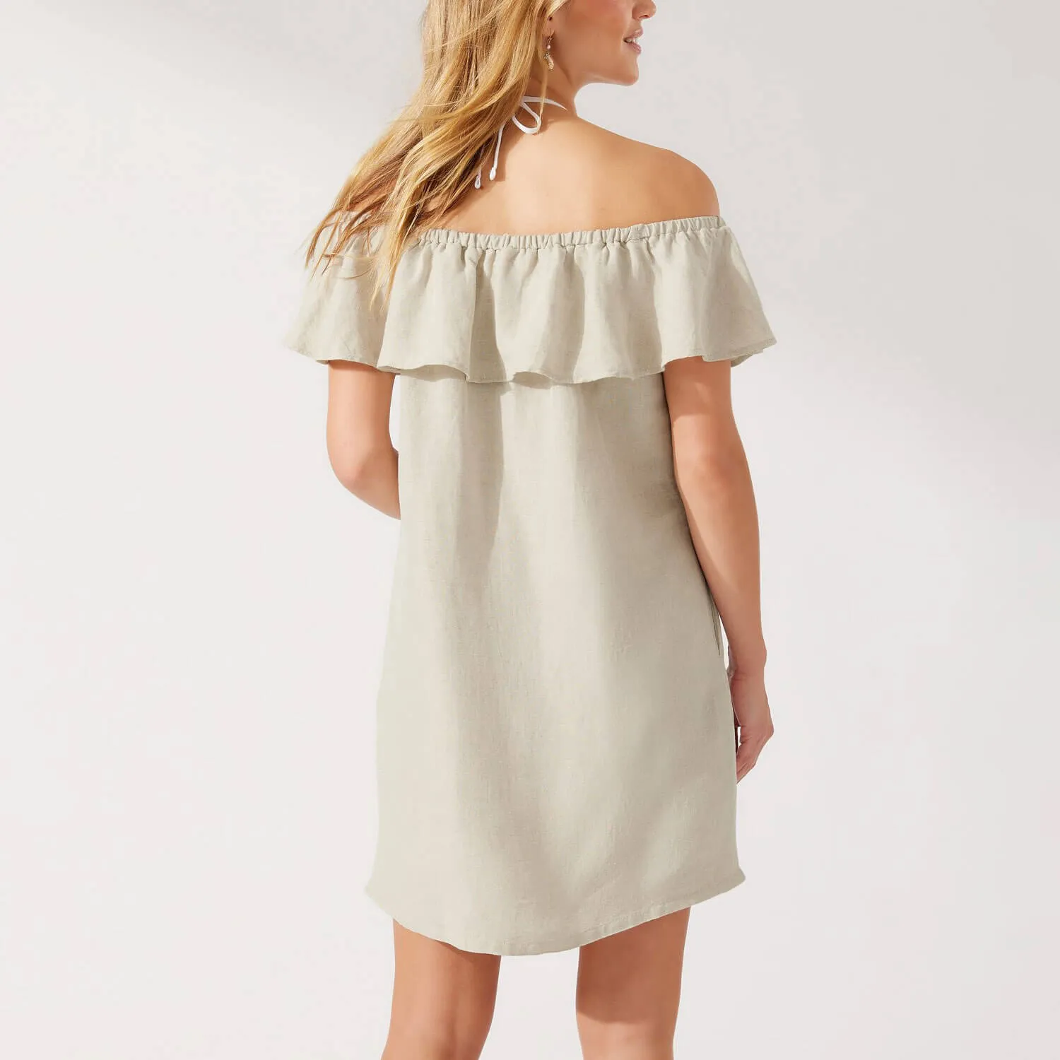 Tommy Bahama St. Lucia Off The Shoulder Ruffle Dress Coverup - Twill Tommy Bahama Clothing