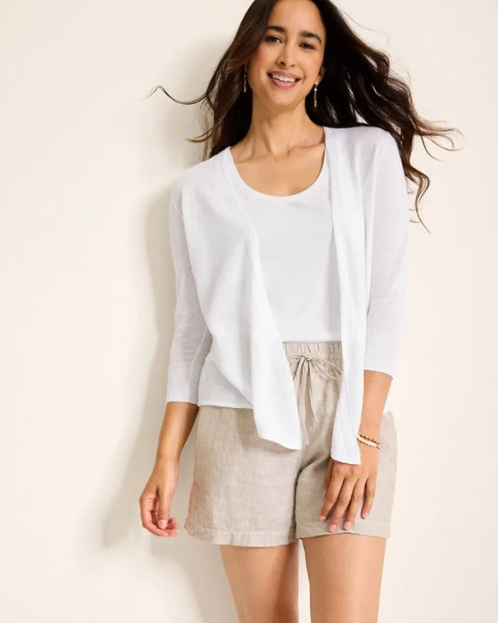 Tommy Bahama Women's Addison Linen Rayon Cardigan - White Tommy Bahama Clothing
