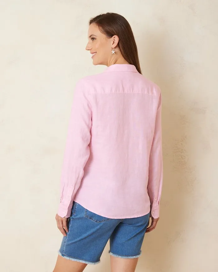 Tommy Bahama Women's Coastalina Long Sleeve Linen Top - Bikini Tommy Bahama Clothing