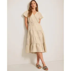 Tommy Bahama Women's Coastalina Tiered Linen Shirt Dress - Natural Linen Tommy Bahama Clothing