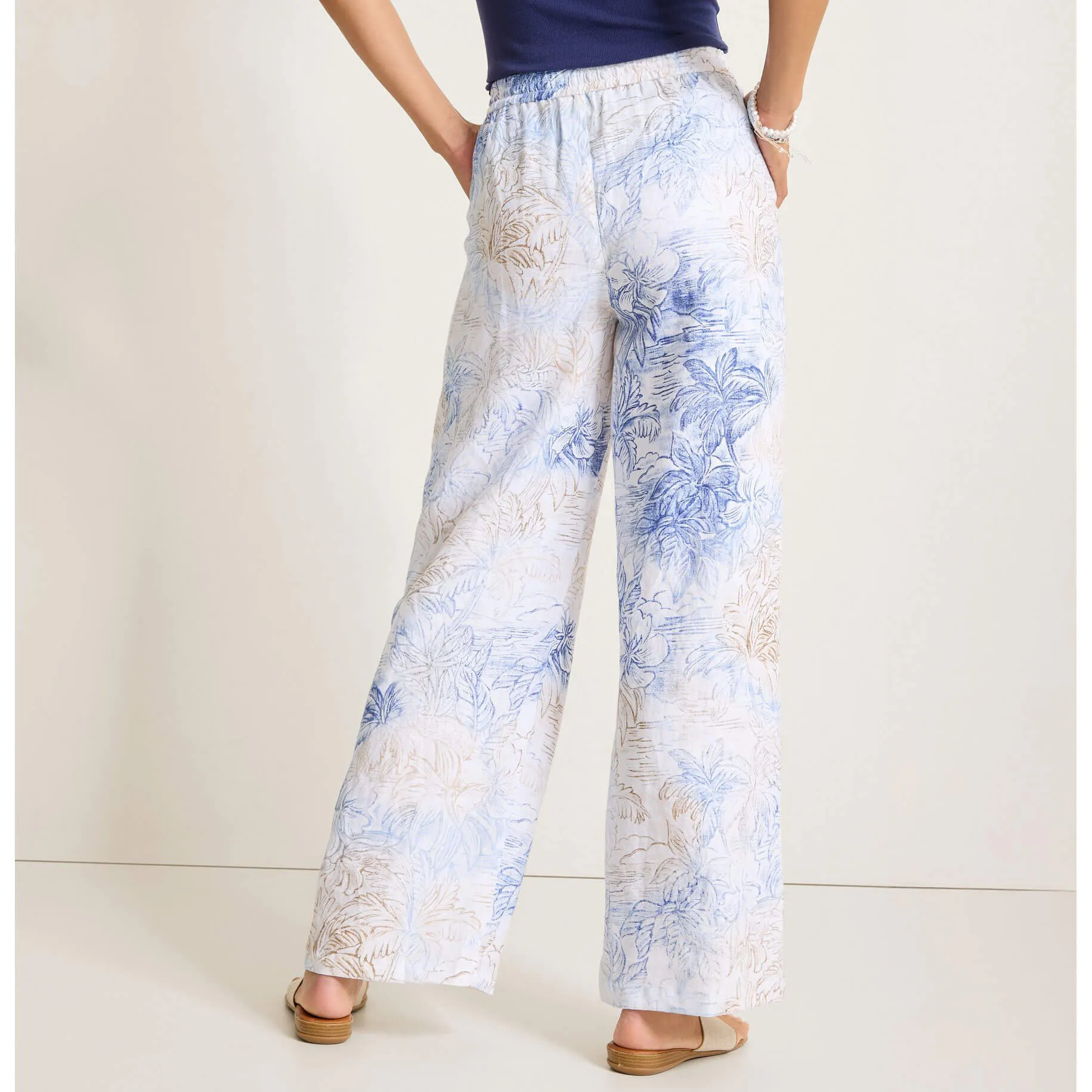 Tommy Bahama Women's Dolce Bay Easy Linen Pants - White Tommy Bahama Clothing