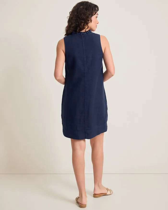 Tommy Bahama Women's Two Palms Double Ruffle Linen Dress - Coastline Tommy Bahama Clothing