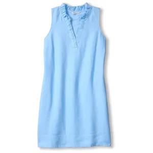 Tommy Bahama Women's Two Palms Double Ruffle Linen Dress - Light Sky Tommy Bahama Clothing