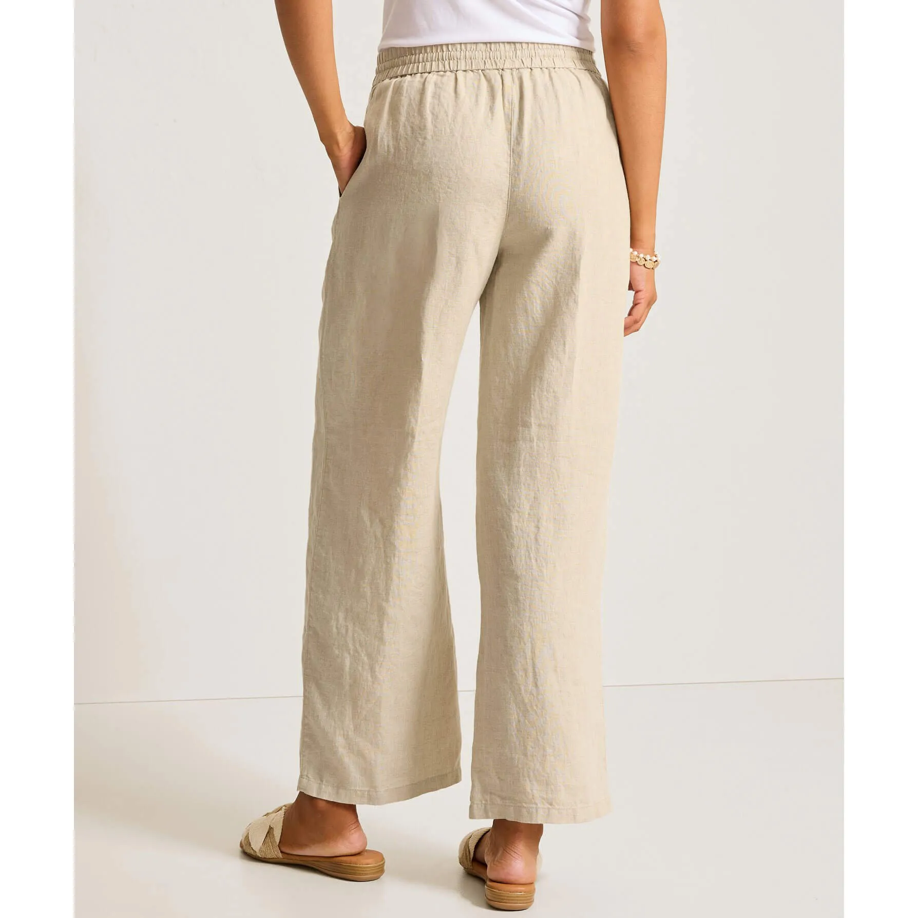 Tommy Bahama Women's Two Palms Easy Linen Pants - Natural Tommy Bahama Clothing