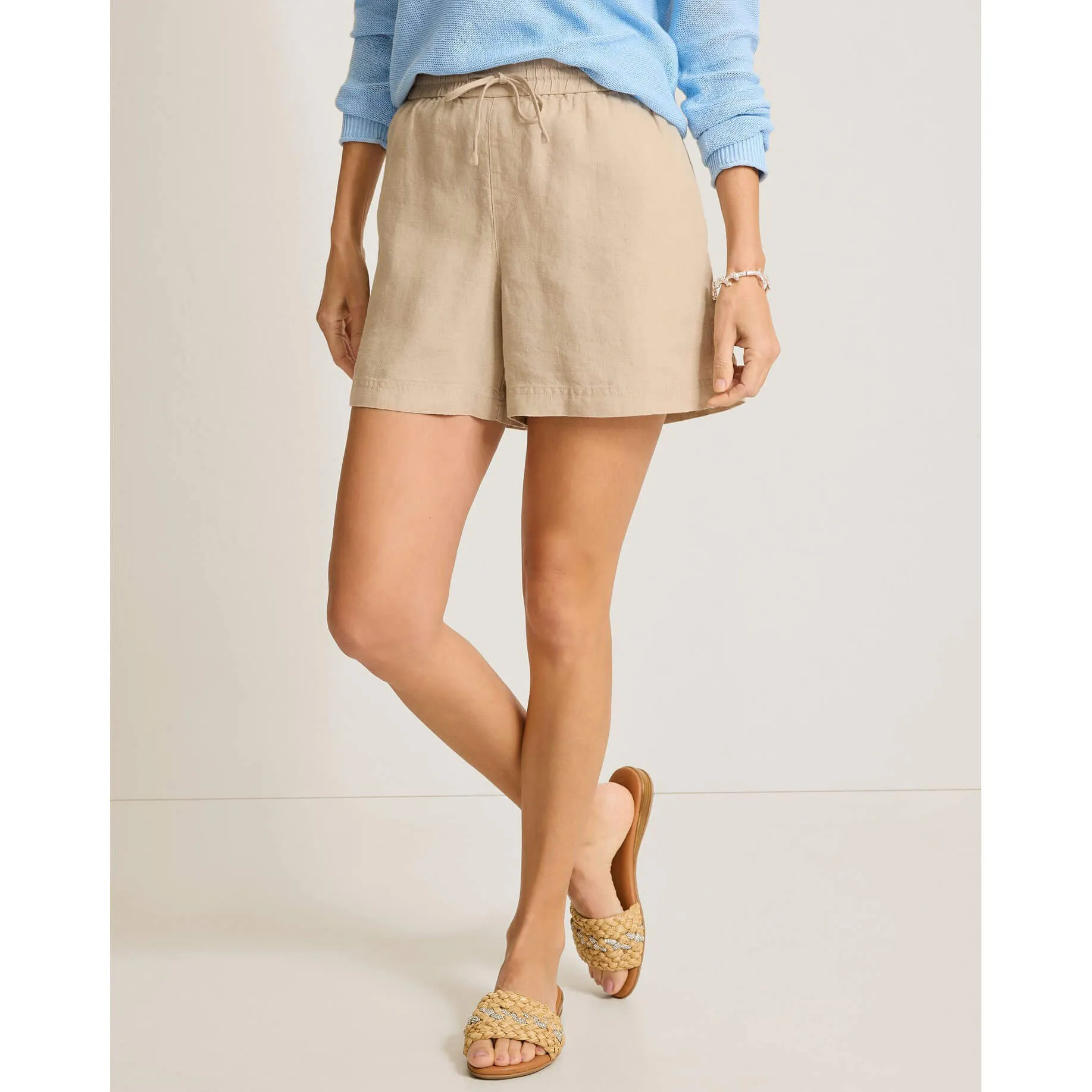 Tommy Bahama Women's Two Palms Easy Linen Shorts - Natural Tommy Bahama Clothing