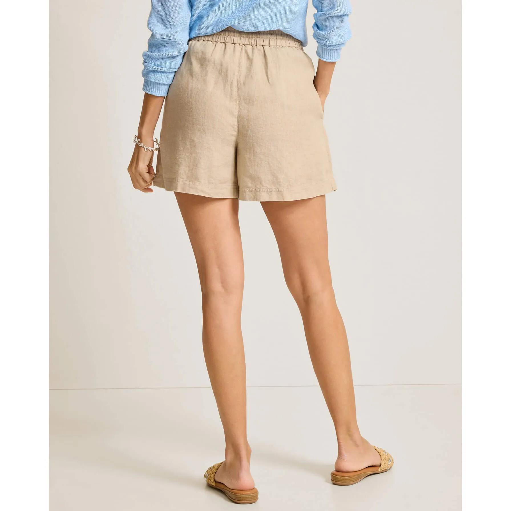 Tommy Bahama Women's Two Palms Easy Linen Shorts - Natural Tommy Bahama Clothing