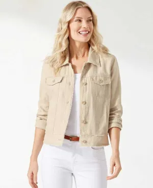 Tommy Bahama Women's Two Palms Raw Edge Jacket - Natural Tommy Bahama Clothing