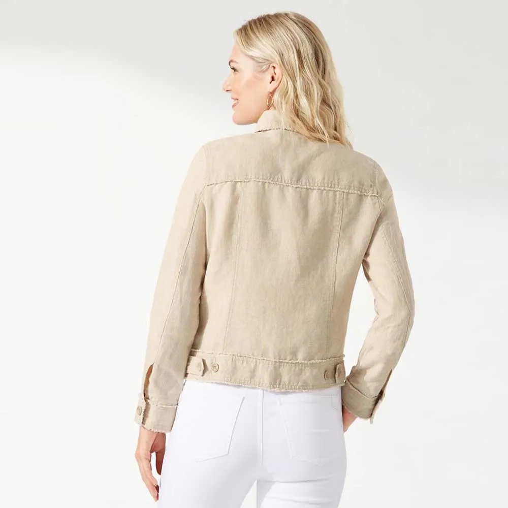 Tommy Bahama Women's Two Palms Raw Edge Jacket - Natural Tommy Bahama Clothing