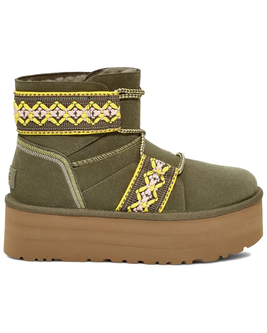 UGG Classic Mini II Braid Platform Suede Classic Boot Ugg Shoes