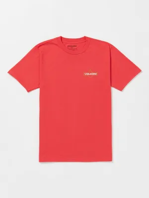 Volcom Branding Iron Short Sleeve Tee Flash Red Volcom