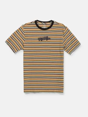 Volcom Bright N Early Crew Boys Short Sleeve Shirt (Age 8-14) Mustard Volcom