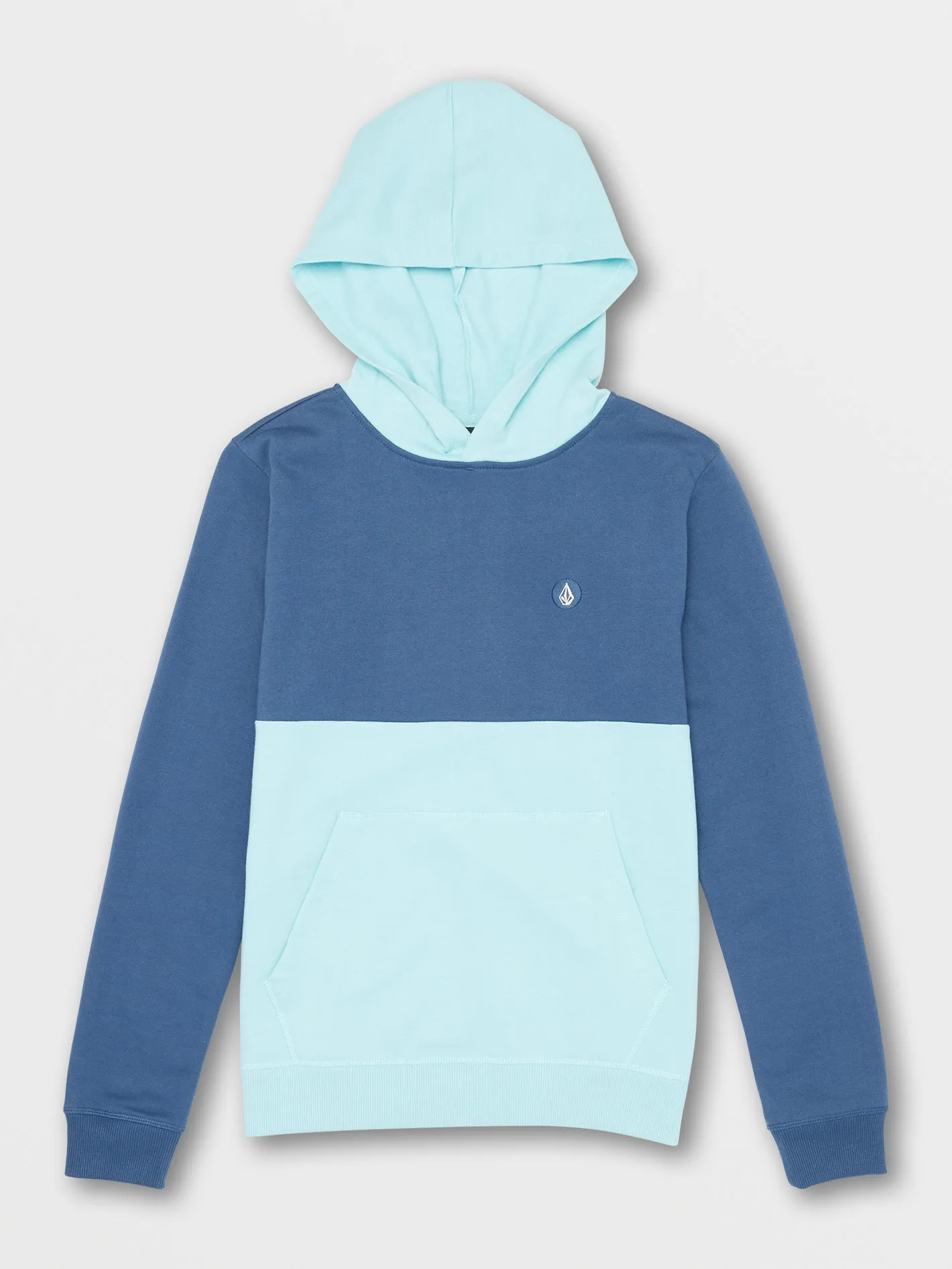 Volcom Contrast Pullover Fleece Hoodie Smokey Blue Volcom