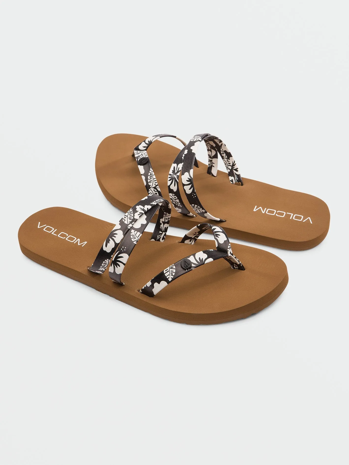 Volcom Girls Easy Breezy Sandals Black White Volcom