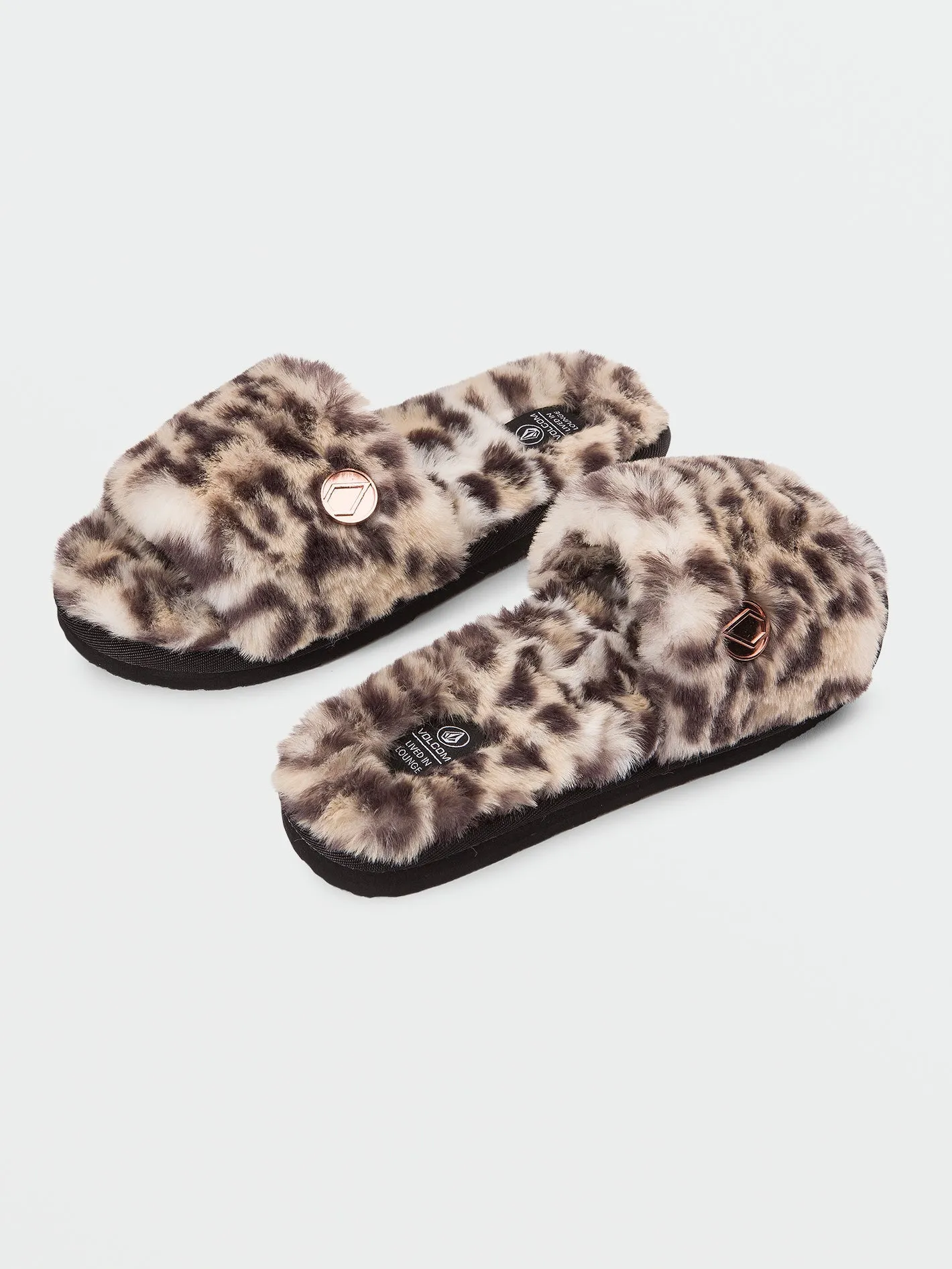 Volcom Girls Lived In Lounge Slippers Cheetah Volcom