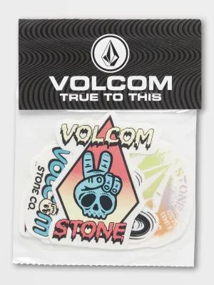 Volcom Kids Trippy Sticker Pack Assorted Colors Volcom