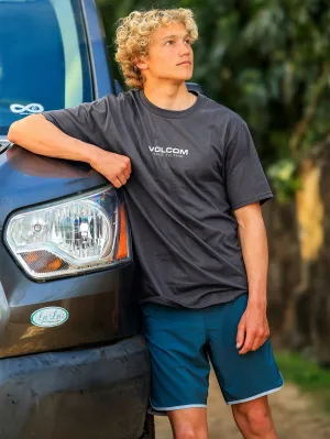 Volcom Neweuro Short Sleeve Tee Charcoal Volcom