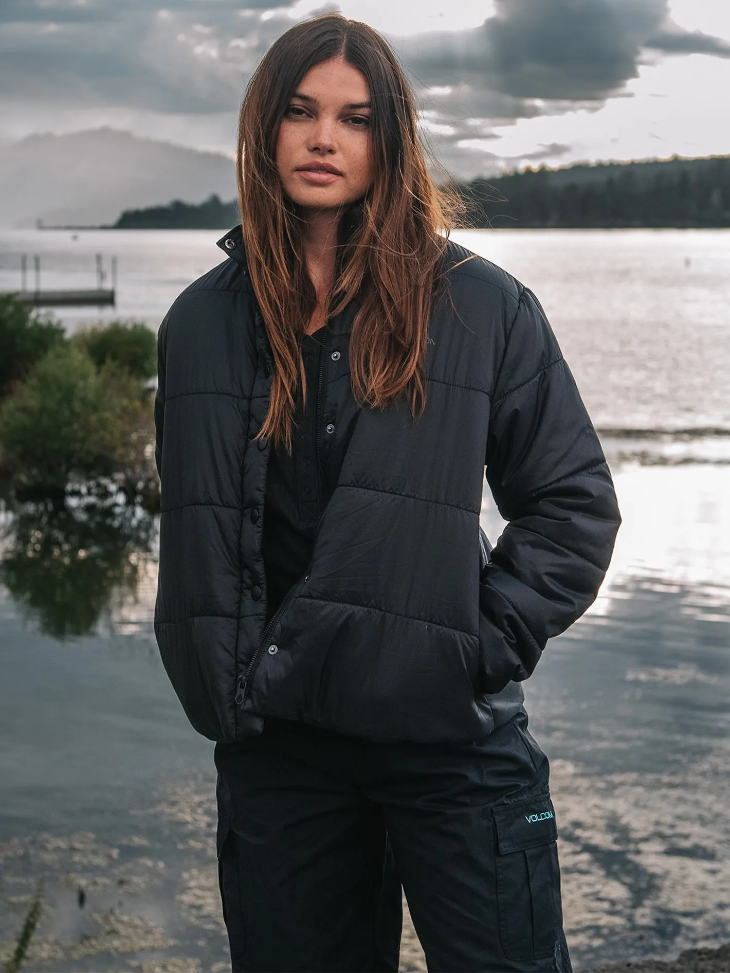 Volcom Not Enuff Puff Women's Jacket Black Volcom