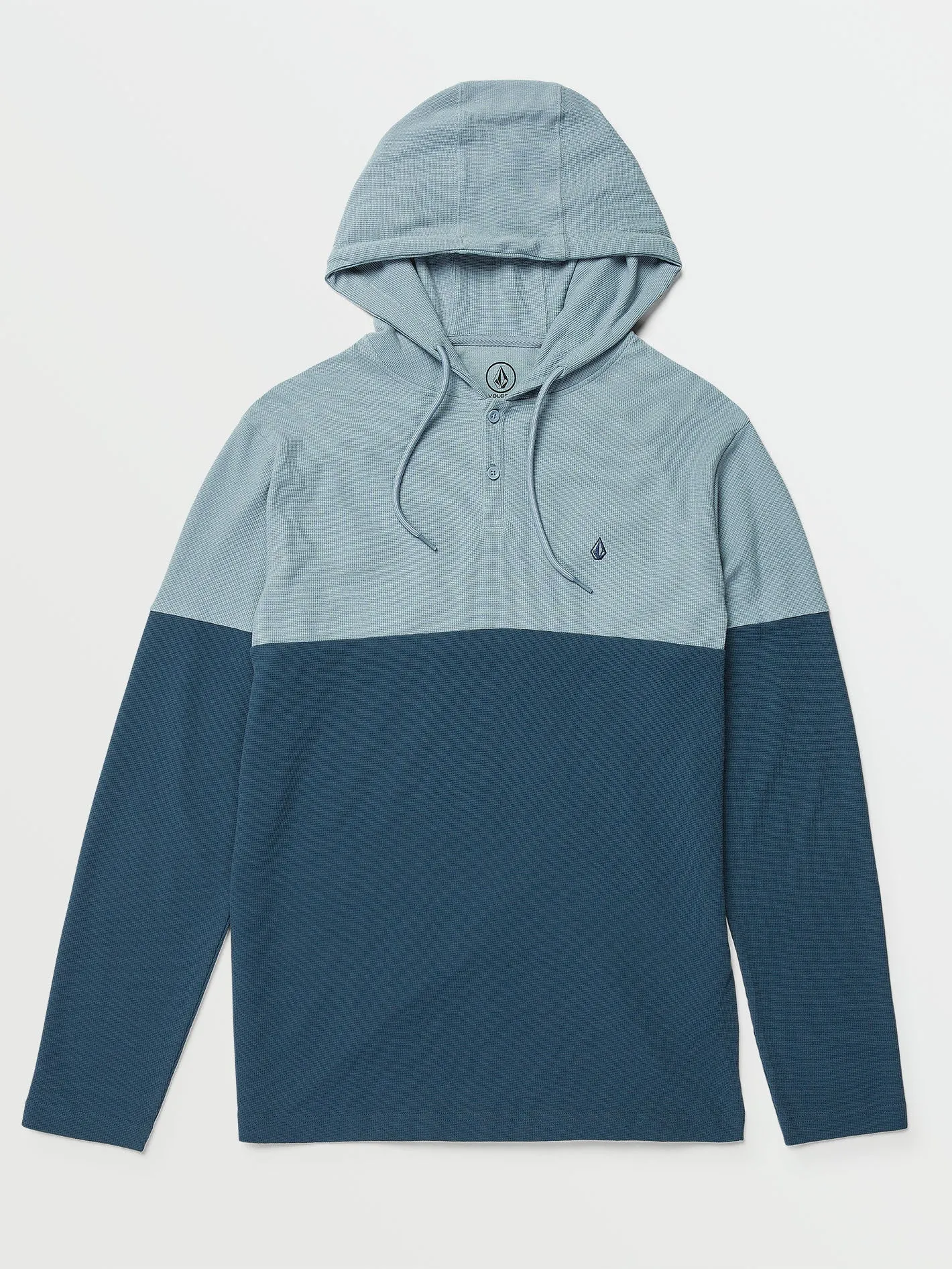 Volcom Nunez Colorblocked Thermal Shirt Smokey Blue Volcom