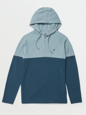 Volcom Nunez Colorblocked Thermal Shirt Smokey Blue Volcom